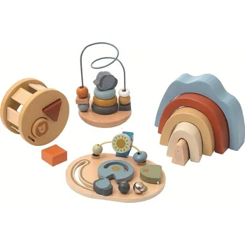 Dřevěná hračka 2Kids Toys Hrací set pro nejmenší 4 v 1