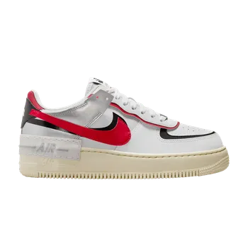 Dámská obuv Nike Wmns Air Force 1 Shadow 'White Red Metallic Silver' Velikost: 40