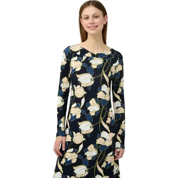 Dámská noční košile Dámská viskózová noční košile s květinovým vzorem Vamp 23114 blue velikost M