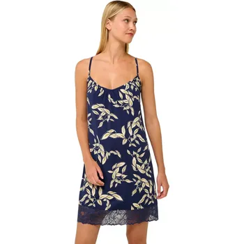 Dámská noční košile Letní noční košile s krajkou a úzkými ramínky Vamp 22821 blue cavern velikost S