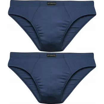 Slipy SLIPY MĘSKIE ATLANTIC SPORT MP1142 TMAVĚ MODRÉ BAVLNA S ELASTANEM 2PAK XXL