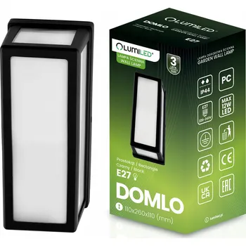 Venkovní osvětlení Venkovní nástěnné svítidlo Lumiled bílé, černé E27 12 W