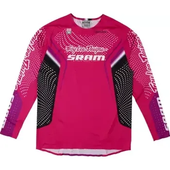 cyklistický dres Troy Lee Designs x SRAM Sprint Ultra pánská dres dlouhý rukáv Radioscape Fuchsia vel. M