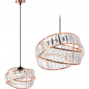 ZÁVĚSNÁ LAMPA GLAMOUR KŘIŠŤÁLOVÁ ROSE GOLD E27