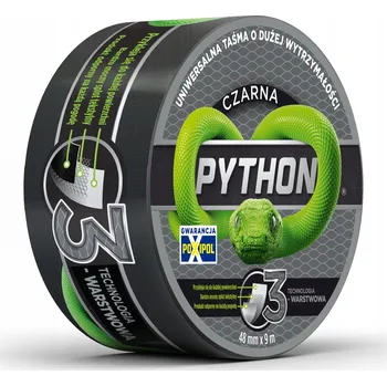 Opravná páska PYTHON 48 mm x 9 m černá