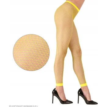 Dámské legíny kabaretky žluté neonově žluté M