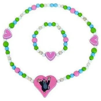 Šperk Detoa Náhrdelník a náramek Krtek a srdíčka