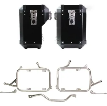 Zavazadlo na motocykl Unit Garage Sada hliníkových kufrů Atlas 47L+41L a držáky bočních kufrů Atlas pro BMW R1300GS Barva: silver