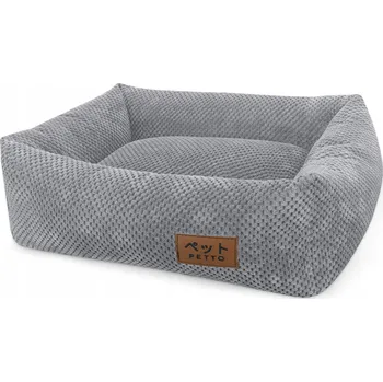 Pelíšek pro psa PETTO Pelíšek Pelíšek pro psa postel lehátko Osaka pro psy grafitové S - 75/60 cm