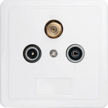 Elektrická zásuvka Anténní zásuvka nástěnná Axing bílá