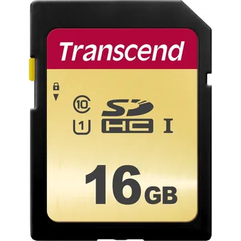 Paměťová karta TRANSCEND SDHC karta 16GB 500S, UHS-I U1 (R:95/W:60 MB/s) TS16GSDC500S