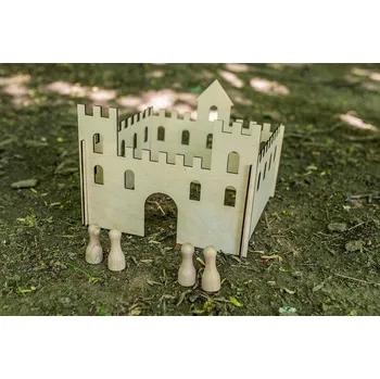 Dřevěná hračka BeWooden Dřevěný hrad Panáčkovo království