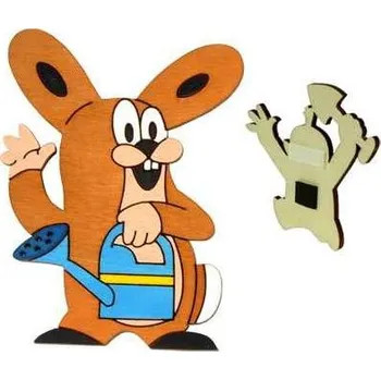 magnetka pro dítě DoDo Dřevěná dekorační magnetka Krtkův kamarád zajíc