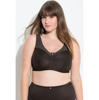 Podprsenka Ulla Popken, Plus size Odlehčující podprsenka Kelly, bez kostic, struktura, košíčky C-H pro plnoštíhlé nadměrná velikost, 801187110-1092, hnědý, 95C, Nadměrné velikosti, Plus size oblečení, Oblečení pro boubelky, Oblečení pro baculky, Oblečení pro plnoští