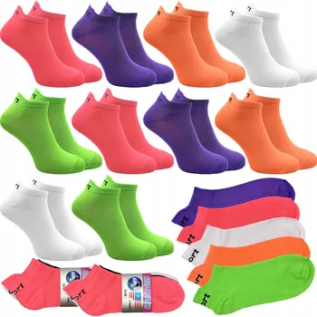 Pánské oblečení 10 x Kotníkové Ponožky bavlněné ponožky barevné neonové 35-38