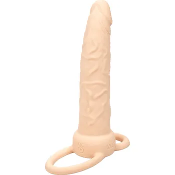 Návlek na penis California Exotic Novelties CalExotics Rechargeable Dual Penetrator Light skin tone / přídavný penis