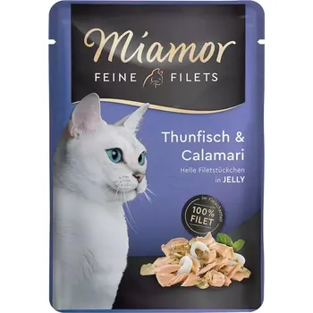 Krmivo pro kočku Schmusy Miamor Feine Filets Pouch Thun & Cal 100g