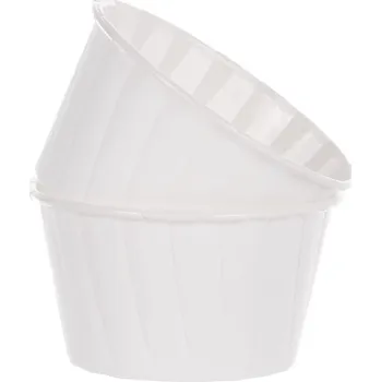 Jednorázové nádobí Papírové košíčky na muffiny, bílé, 50x40 mm / 100 ks