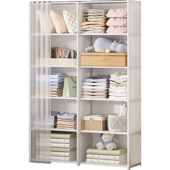 Šatní skříň SKŘÍŇ SKLÁDACÍ VĚŠÁK ŠATNÍ SKŘÍŇKA KOVOVÁ 155x28x80 cm