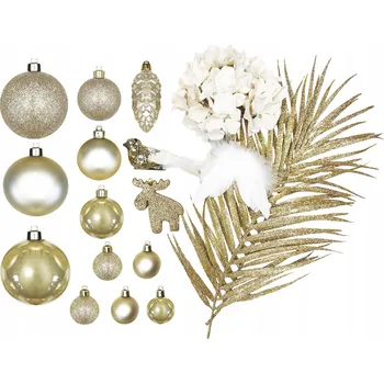 Vánoce Sady vánoční koule 210 cm 132 ks