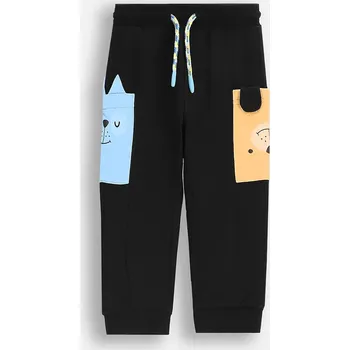 Dětské bavlněné kalhotky Coccodrillo černá barva, BUDDIES BOY NEWBORN ZC5120102BBN 99X, vel. 80