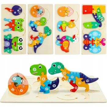 Dřevěná hračka Montessori tvarové Puzzle