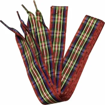 Tkaničky do bot Široké kostkované tkaničky do bot, jeden pár - Barevné, 120 cm