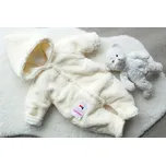 AMÁLKA Zateplená chlupatá kombinéza, smetanová Velikost: 74-80