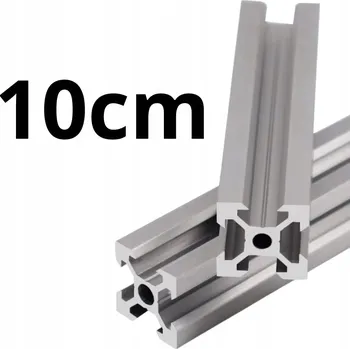 Obraz KONSTRUKČNÍ HLINÍKOVÝ PROFIL 20x20 V-SLOT 2020, 10 cm, ŘEZANÝ NA MÍRU