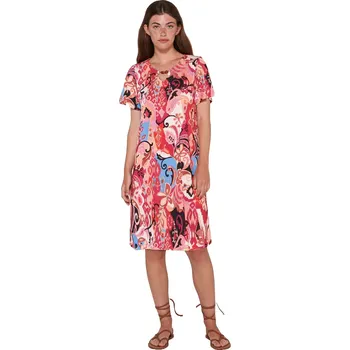 Dámské šaty Letní květované šaty Vamp s krátkými rukávy 20536 velikost S