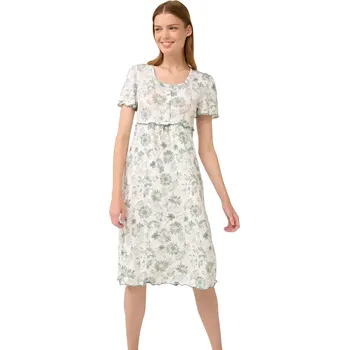 Dámská noční košile Dámská těhotenská a kojící noční košile Vamp 22084 blue matcha velikost S