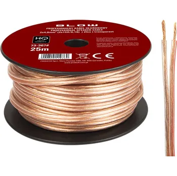 Audio kabel BLOW Reproduktorový kabel 2x4,00 mm průhledný 25 m