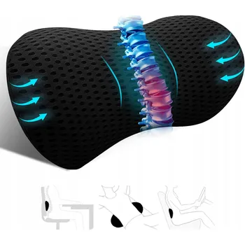 Polštář ORTOPEDICKÝ POLŠTÁŘ BEDERNÍ PRO SPANÍ DO AUTA NA SEDADLO PAMĚŤOVÁ PĚNA