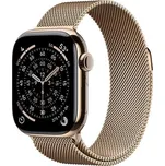 Apple Watch Series 11 Cellular (42mm) Zlatý titan se zlatým milánským tahem