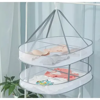 Síť proti hmyzu Skládací síťka na sušení prádla, oval 2 patra (STE2)