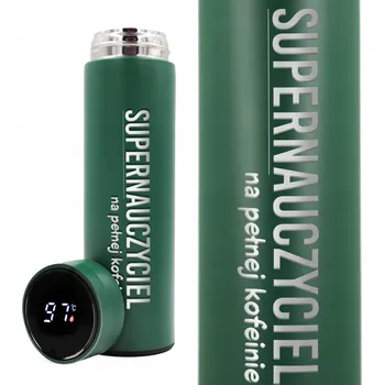 Termoska TERMOSKA Zielony NAUCZYCIEL NA PEŁNEJ KOFEINIE Dárek ke Dni učitelů