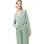 Dámský elegantní bavlněný župan s kapsami Vamp 23265 green frosty velikost S