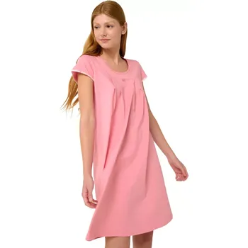 Dámská noční košile Bavlněná letní noční košile s volánky Vamp 22261 pink sea velikost L