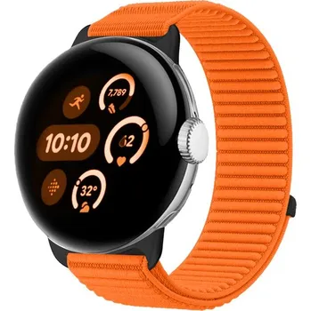 Ostatní příslušenství k chytrým hodinkám VSECHNONAMOBIL 123013 NYLON Vyměnitelný řemínek pro Google Pixel Watch 4 45mm / Pixel Watch 3 45mm oranžový