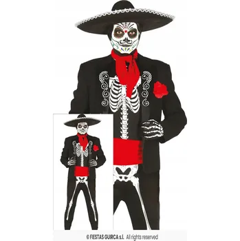Karnevalový kostým Kostým Mexičan Kostra Halloween L