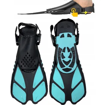 Ploutve PLOUTVE NA POTÁPĚNÍ, PLAVÁNÍ A ŠNORCHLOVÁNÍ S PÁSKEM, NASTAVITELNÉ 42-47