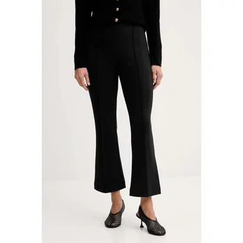 Dámské kalhoty Kalhoty Calvin Klein dámské, černá barva, zvony, high waist, LV044D660G 99X, vel. XXS