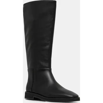 Dámské kozačky Kožené kozačky Calvin Klein FORMAL UTK BOOT LTH HW0HW02599 černá 99X, EUR 38