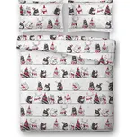 Tegatex Povlečení mikroflanel - KOČKY NA STŘEŠE 70*90 cm, 140*200 cm
