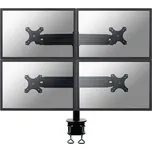 NewStar Flat Screen držák na 4 PC monitory 10-30", na svorku, černý