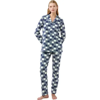 Dámská móda Dámské pyžamo Vamp se zapínáním na knoflíky 21432 velikost L