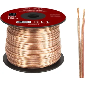 Audio kabel BLOW Reproduktorový kabel 2x1,50 mm průhledný