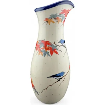 Karafa na vodu 1,1 L UNIKÁT Podzim ptáček dekor U5074 Keramika Bolesławiec