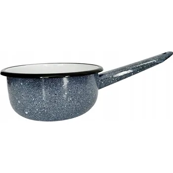 Hrnec IGMAR SMALT smaltovaný rendlík 1,5 l, 16 cm s rukojetí Mramorový