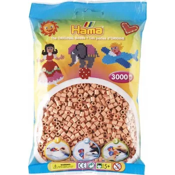 Dětské navlékací korálky Korálky Hama MIDI 3000 Korálků 201-27 Béžová